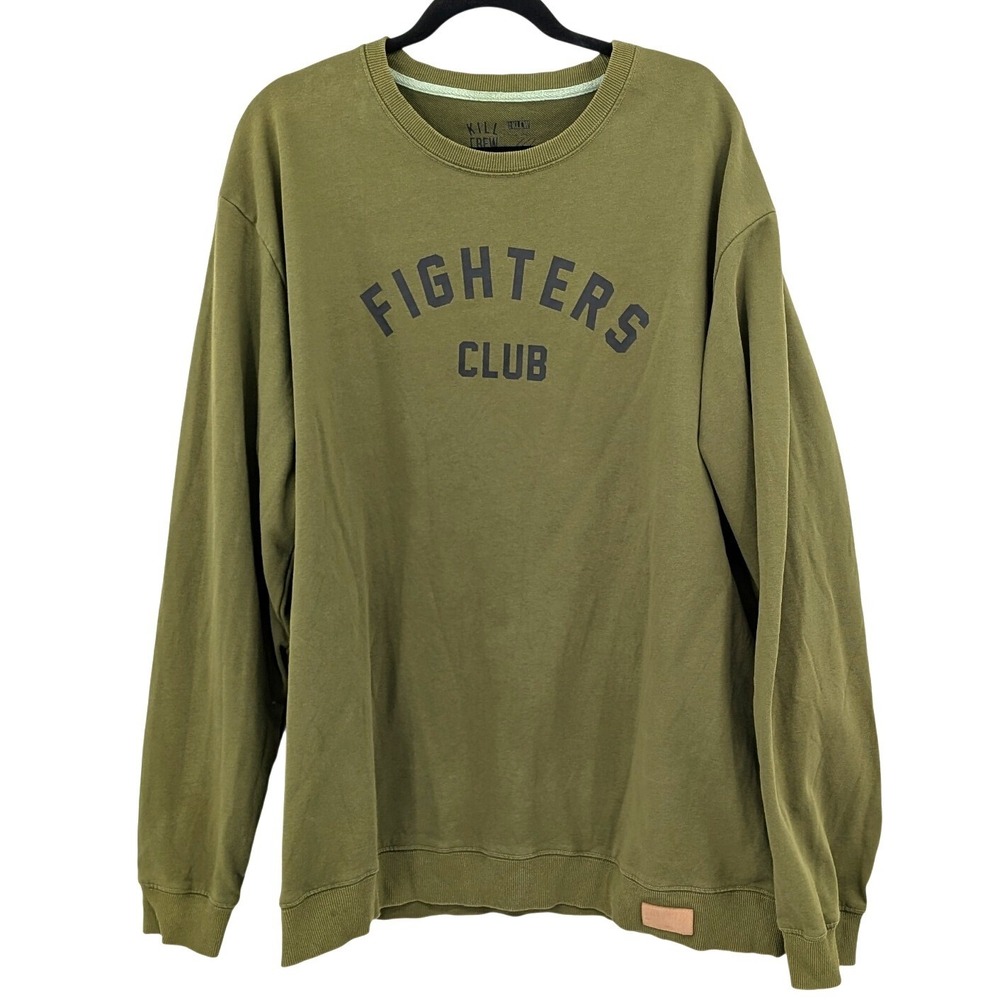 Kill Crew Fighters Club Sweatshirt XXL Green Oversized Boxing MMA Streetwear